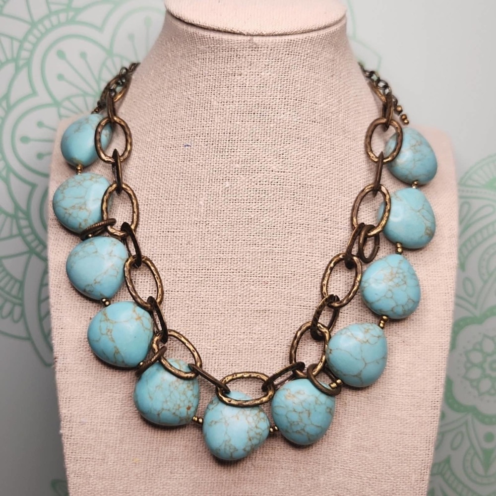 Premier Designs Faux Turquoise Necklace